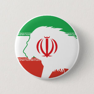 Badge Rond 5 Cm Iran Lion Iran drapeau national animal