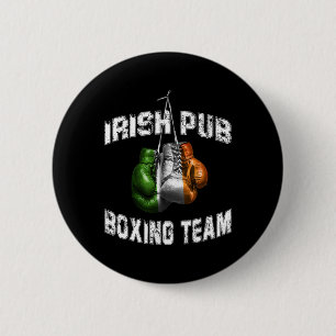 Badge Rond 5 Cm Irish Boxing Funny Irlande Drapeau - Irish Pub