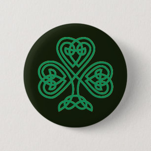 Badge Rond 5 Cm Irish-Celtic heritage proud- the shamrock