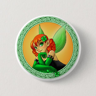 Badge Rond 5 Cm Irish Fairy