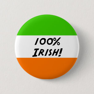 Badge Rond 5 Cm Irlandais de 100%
