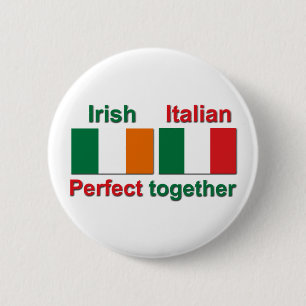 Badge Rond 5 Cm Irlandais italien - perfectionnez ensemble !