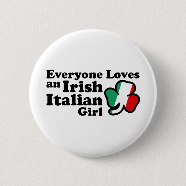 Badge Rond 5 Cm Irlandaise italienne fille (Devant)