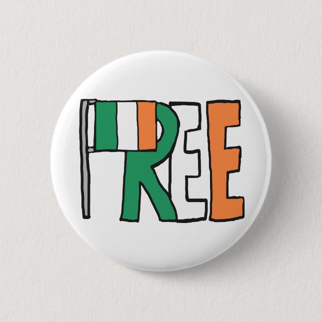 Badge Rond 5 Cm Irlande libre (Devant)