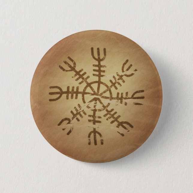 Badge Rond 5 Cm Irrésistibilité Ancien charme magique islandais (Devant)