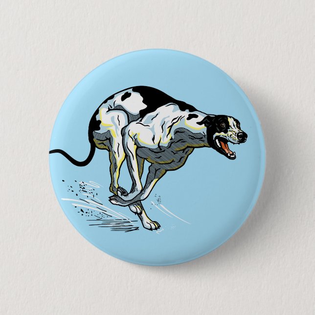 Badge Rond 5 Cm ish greyhound (Devant)