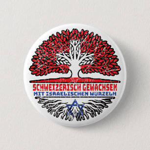 Badge Rond 5 Cm Israel Israelisch Schweizer Schweiz Baum Wurzel