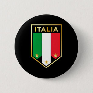 Badge Rond 5 Cm Italia Impression Fier Italien Maillot de Foot Ita