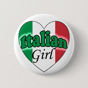 Badge Rond 5 Cm Italian Girl
