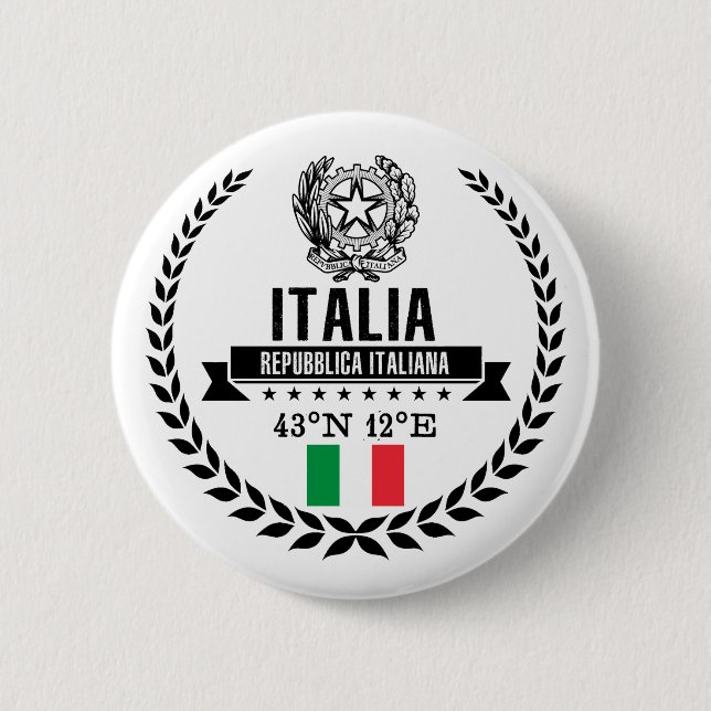 Badge Rond 5 Cm Italie (Devant)
