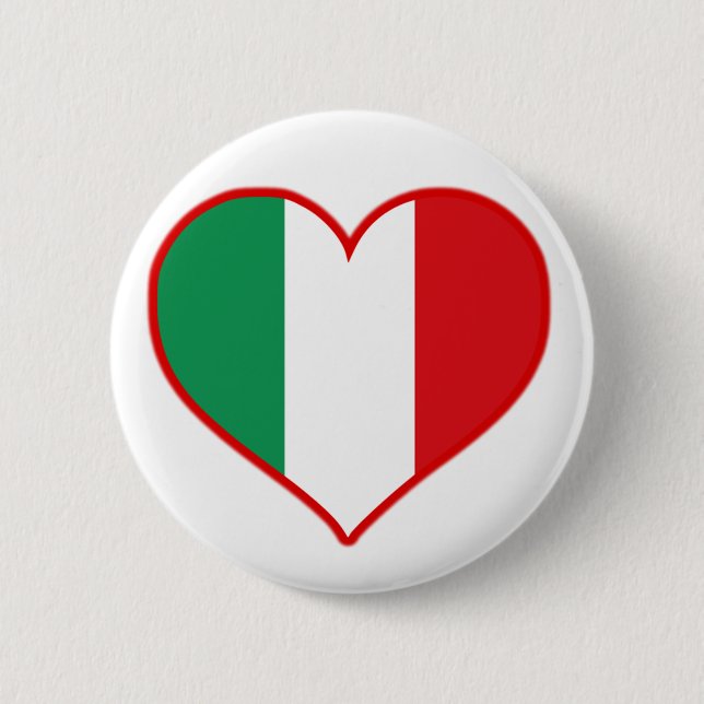 Badge Rond 5 Cm Italie amour (Devant)