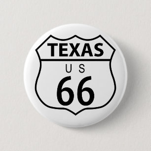 Badge Rond 5 Cm Itinéraire 66 le Texas