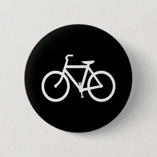 Badge Rond 5 Cm Itinéraire Vélo Blanc