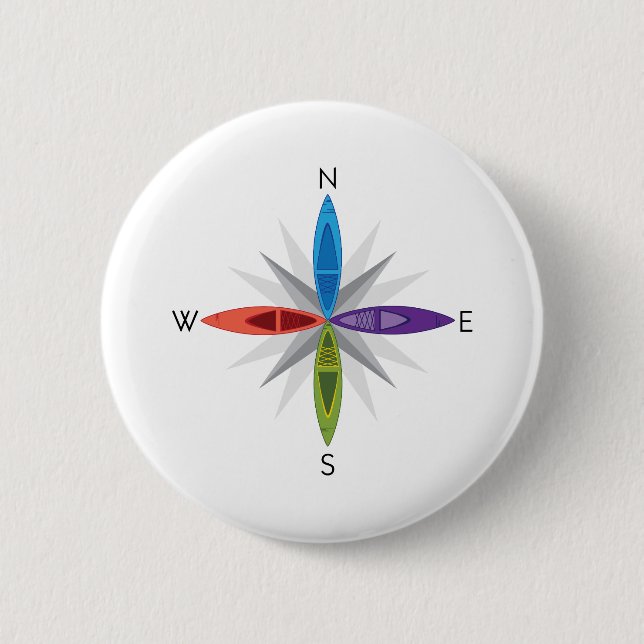 Badge Rond 5 Cm Itinéraires Kayak (Devant)