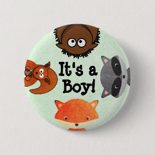 Badge Rond 5 Cm It's a Boy Birth Announcement Button