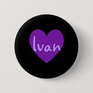 Badge Rond 5 Cm Ivan en violet