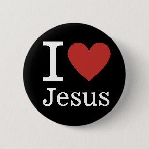 Badge Rond 5 Cm J❤️aime Jésus CUSTOMIZABLE Pin Bouton