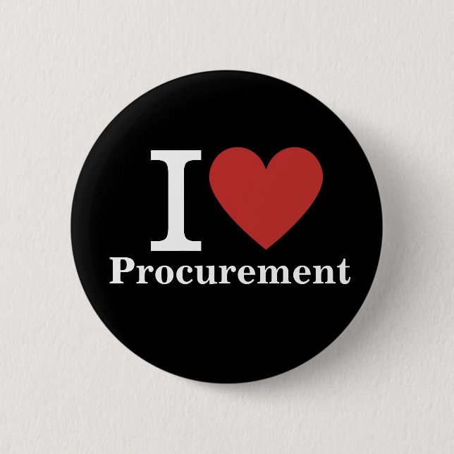 Badge Rond 5 Cm J'❤️ aime l'approvisionnement pour les employés Pi (Devant)