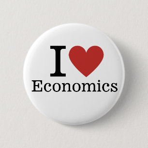 Badge Rond 5 Cm J'❤️ aime l'économie Économique Épingles PERSONNAL