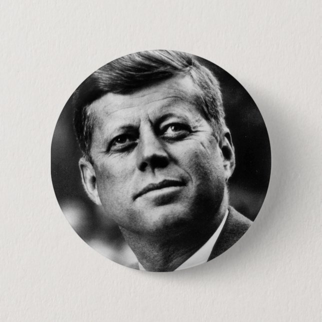 BADGE ROND 5 CM J.F.K. (Devant)