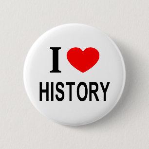 BADGE ROND 5 CM J'❤️ HISTOIRE J'AIME L'HISTOIRE J'AIME L'HISTOIRE