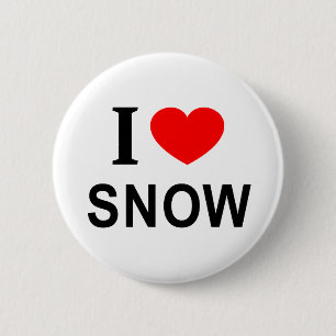 BADGE ROND 5 CM J'❤️ NEIGE J'AIME NEIGE J'AIME NEIGE
