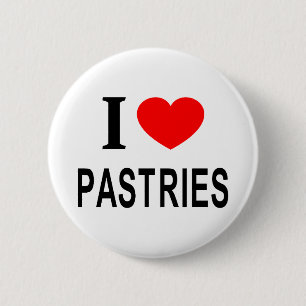 BADGE ROND 5 CM J'❤️ PÂTISSERIES J'AIME PÂTISSERIES J'AIME PÂTISSE