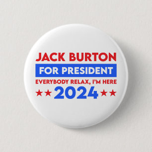 Badge Rond 5 Cm Jack Burton Pour Président 2024