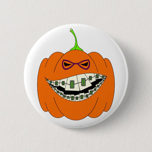 Badge Rond 5 Cm Jack-O-Croisillons (Devant)