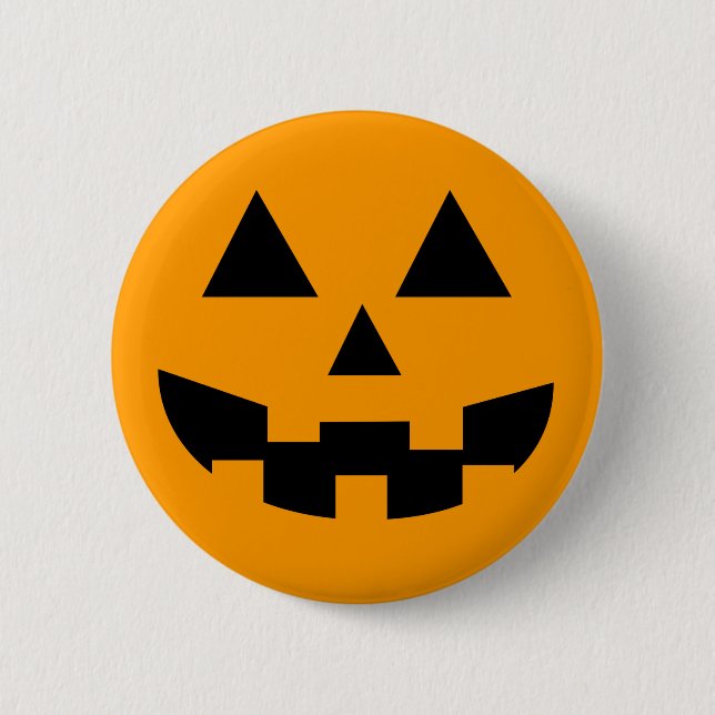 Badge Rond 5 Cm JackOLantern, bouton classique (Devant)