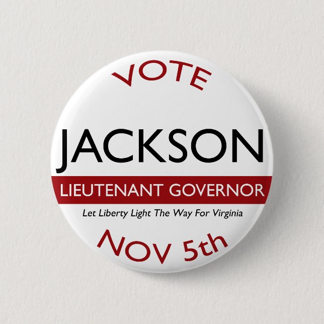 Badge Rond 5 Cm Jackson pour lt Governor Logo Button (Devant)
