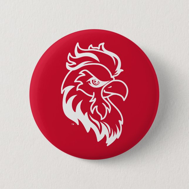 Badge Rond 5 Cm Jacksonville State University Gamecocks Red Eagle (Devant)