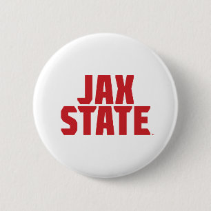 Badge Rond 5 Cm Jacksonville State University JAX STATE Bold Red