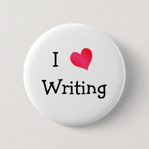 Badge Rond 5 Cm J'adore écrire