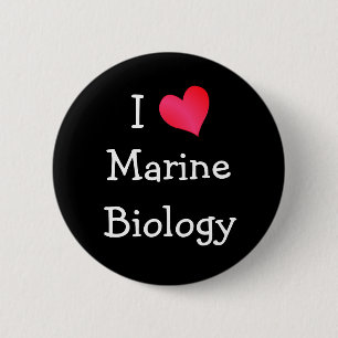 Badge Rond 5 Cm J'adore la biologie marine