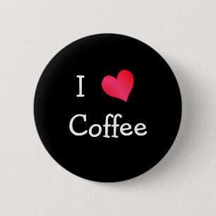 Badge Rond 5 Cm J'adore le café