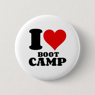 BADGE ROND 5 CM J'ADORE LE CAMP DE BOOT
