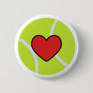 Badge Rond 5 Cm J'adore le tennis
