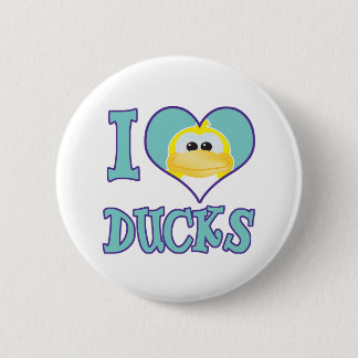 Badge Rond 5 Cm J'adore les canards
