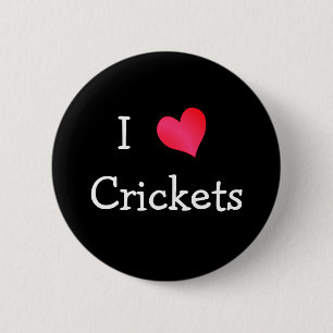 Badge Rond 5 Cm J'adore les crickets