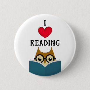 Badge Rond 5 Cm J'adore lire