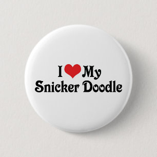 Badge Rond 5 Cm J'adore mon Snicker Doodle
