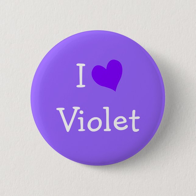 Badge Rond 5 Cm J'adore Violet (Devant)