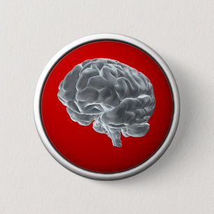 Badge Rond 5 Cm J'ai des cerveaux !