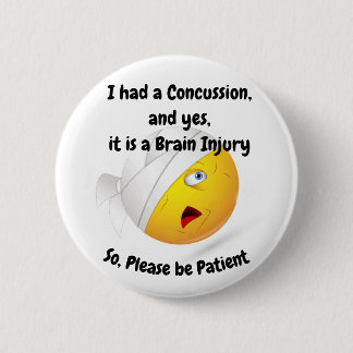 Badge Rond 5 Cm J'ai eu une commotion cérébrale