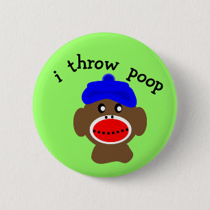 BADGE ROND 5 CM "J'AI JETÉ DU POOP"