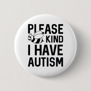 Badge Rond 5 Cm J'ai l'autisme