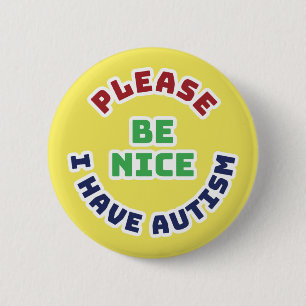 Badge Rond 5 Cm J'ai l'autisme