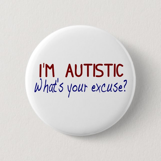 Badge Rond 5 Cm J'ai l'autisme (Devant)