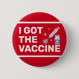 Badge Rond 5 Cm "J'ai le vaccin" - Arrêtez le virus